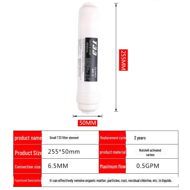 Universal 10-inch Water Purifier with T33 Carbon Filter for Direct Drinking