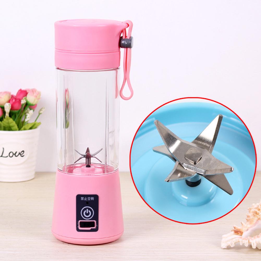 Portable 6 Blades USB Charging Eletric Fruit Juicer Blender