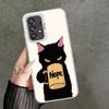 Black Cat Cartoon Cute Shockproof Phone Case for Samsung A17 A16 A15 A14 A37 A57 A36 A56 A26 A35 A55 A25 A34 A54 A24 A13 A23 A33