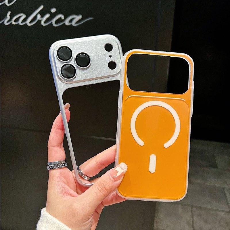 2-in-1 magnetic attraction is suitable for Apple 17promax mobile phone case electroplating colorful Apple 16 anti-drop 15 protective hard case