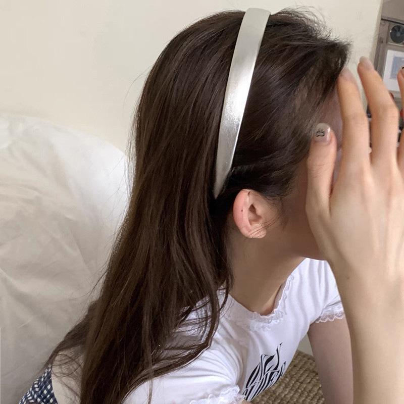 Stylish Women's And Girls PU Leather Headbands 2CM Width Ladies Hair Hoops Accessory