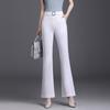 Korean Casual Women Black Bell Bottom Pants New Style High Waist Loose Micro Flare Trousers Large Size Versatile