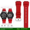 18mm pryskyřičný řemínek k hodinkám pro řadu Casio WS-1400H/1300/1500 W-737H AE1500 vodotěsný silikonový řemínek k hodinkám Gumový pás