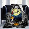 1pc. Halloween Nightmare Before Christmas Home Sweet Home Blanket, Cute Cartoon Jack Skellington Sally Pumpkin Decorative Throw Blanket, Per