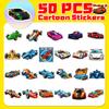 50 Fun Racing Stickers Children'S Cartoons Non-Repeating Supercar Jdm Racing Cool Personality Stickers Diy