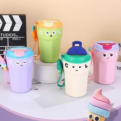 480ML Creative Coffee Thermos Cup 316 Stainless Steel Coffee Mug Tumbler Leak-proof Thermos Bottle For Outdoor Travel Mug