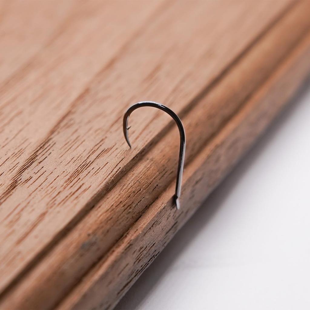 IPPON (1) Schwarz beschichtete Schwarzbrassen-Angelhaken, Hergestellt in Japan, Vorteilspack (Größe 6 44 Haken)