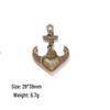 Collezione di Gioielli Nautici in Lega Fai da Te: Ciondoli Pirata con Ancora e Timone Retro
