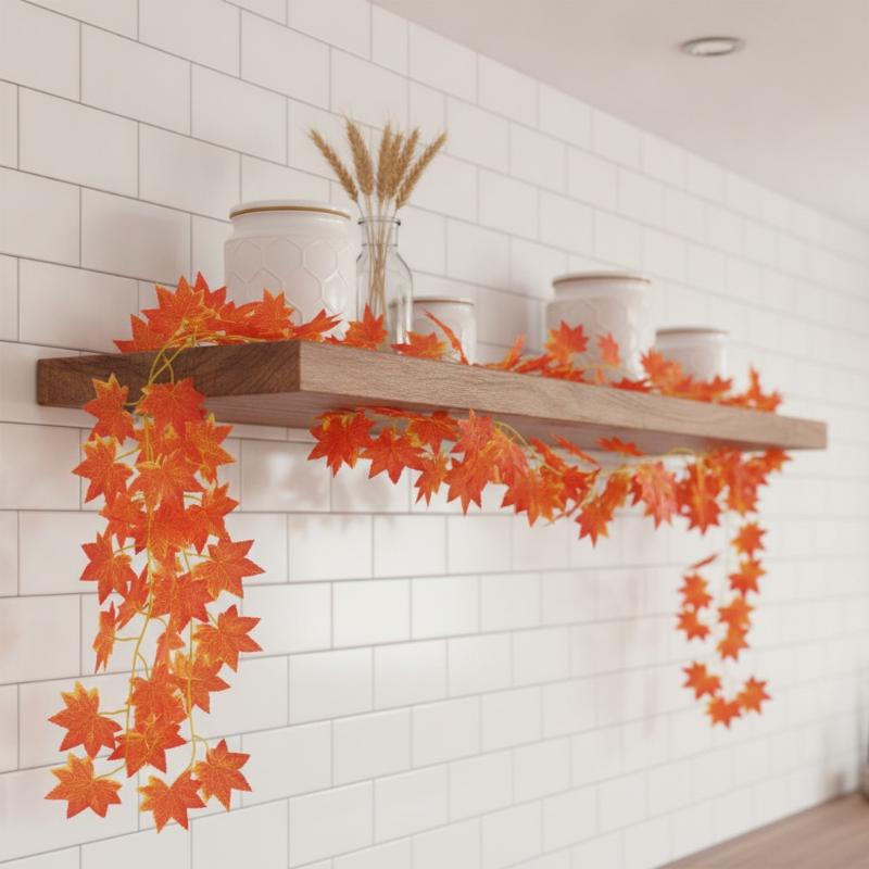5/10Pcs Artificial Fall Leaf Garland Fake Plants Autumn Decor Leaves Vine For Thanksgiving Halloween Festivals Wedding Decora
