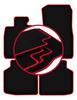 Velour Floor Mats with Red Edge For: BMW 7 F02 LONG (2008-2015)