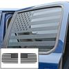 2pcs Black Rear Window Side Trim Stickers Decal for Dodge Ram 1500 2018+ US Flag