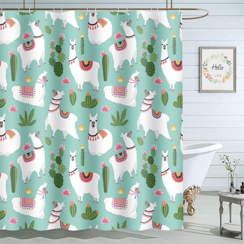 Colorful Circle Art Rainbow Shower Curtains Bathroom Curtain Waterproof with Hooks 72x72 Inch for Men Women Boys Girls