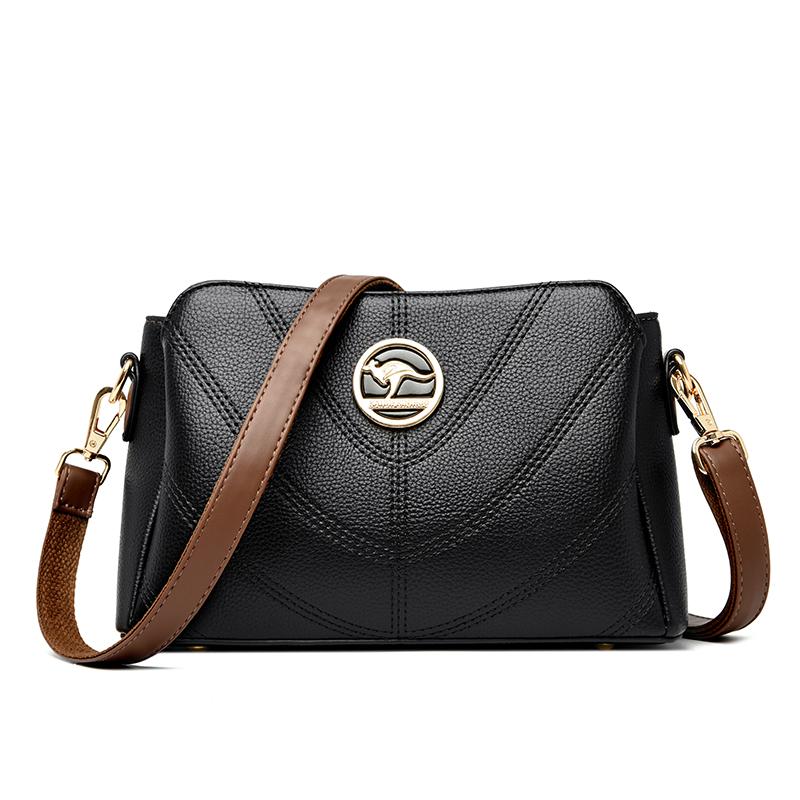 Einfarbig Luxus Designer Hochwertiges Leder Damen Handtasche Geldbörsen Multifunktional Damen Schulter Umhängetaschen Sac Femme