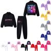 Kinder Freizeit Mode Pullover Sweatshirt Bedruckt Lockerer Hoodie Und Freizeithose Zweiteiliges Set