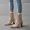 2024 High Quality Women's Shoes Ankle Women's Boots Fashion Back Zipper Solid Office and Career Sexy Pointed Toe Shoes for Women