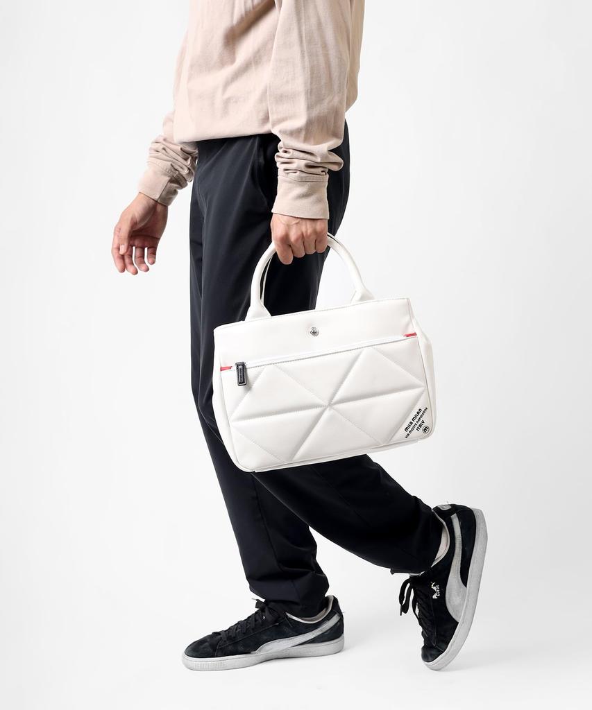 Miramilan Tetra Tote Bag, Driving Tote, Men's Handbag, No. 252521, White