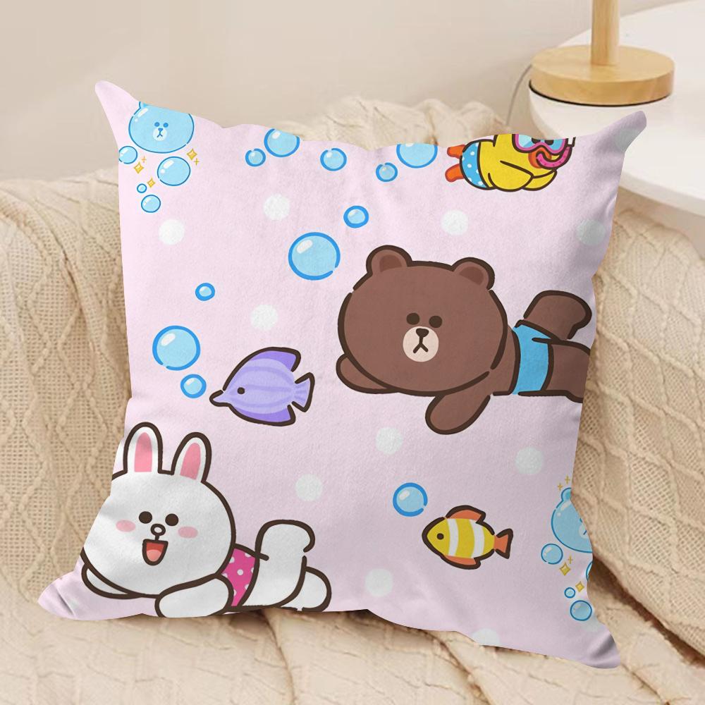 KINGDOM LLINE FFriends Cushion Cover Silky Short Plush Invisible Zipper Dustproof Sofa Pillow Case For Home Decor
