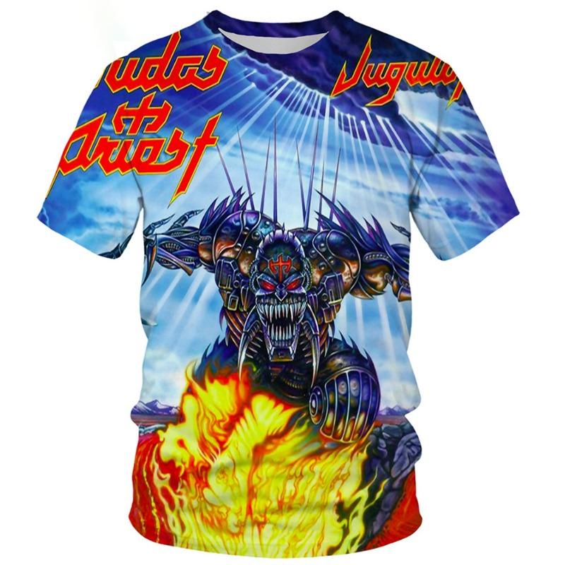 Summer Fashion Trend 3D Printing Anime T-shirt Rock Short Sleeved Gothic Casual Comfortable Short Sleeved Top