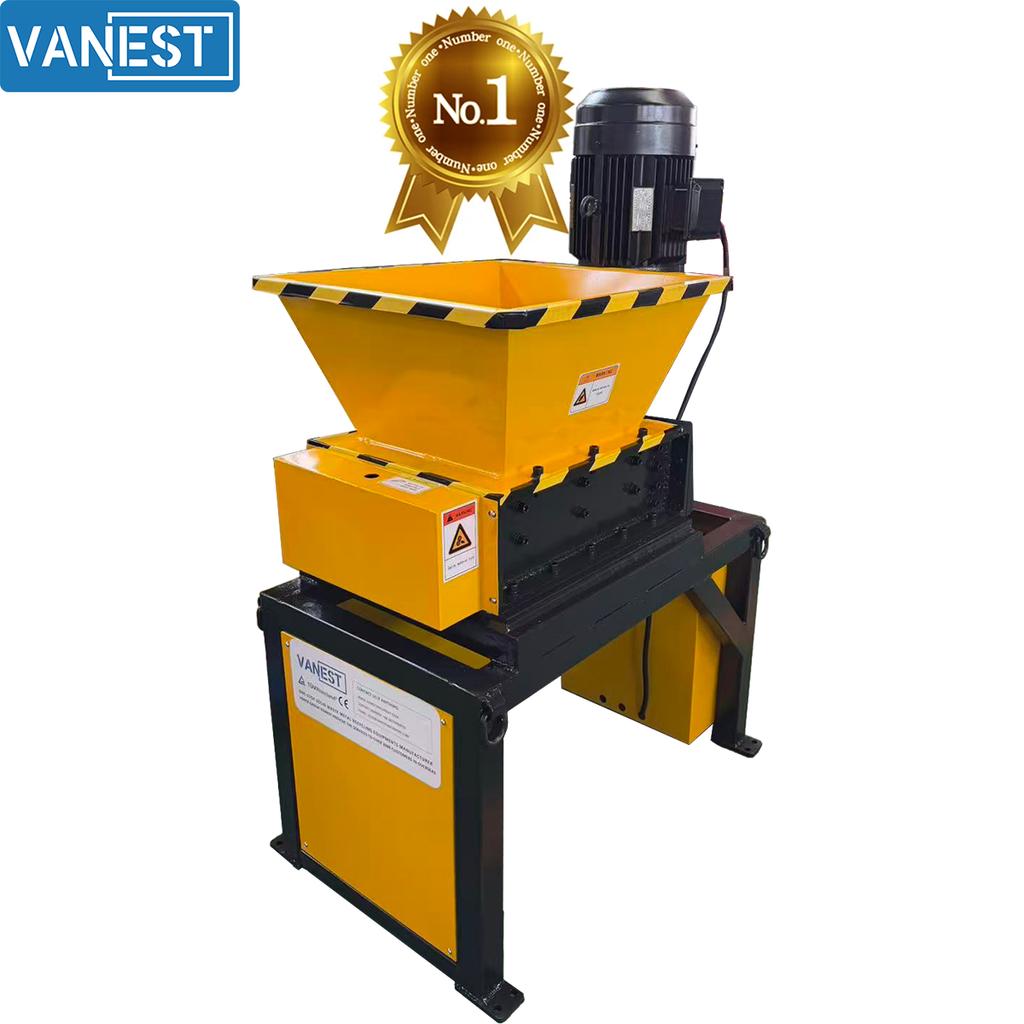 VANEST Industrial scrap metal shredder for Wood Scrap Metal Cardboard, Paper, Plastic Small Shredder Industrial Waste Disposal