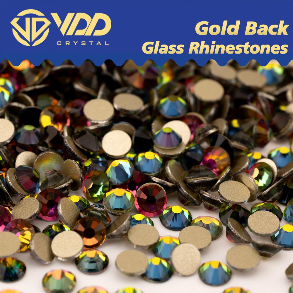 VDD 039 Vitrail Medium High Quality Glass Rhinestones Crystal Glod Back Flatback Strass Stones Nail Art DIY Crafts Decorations