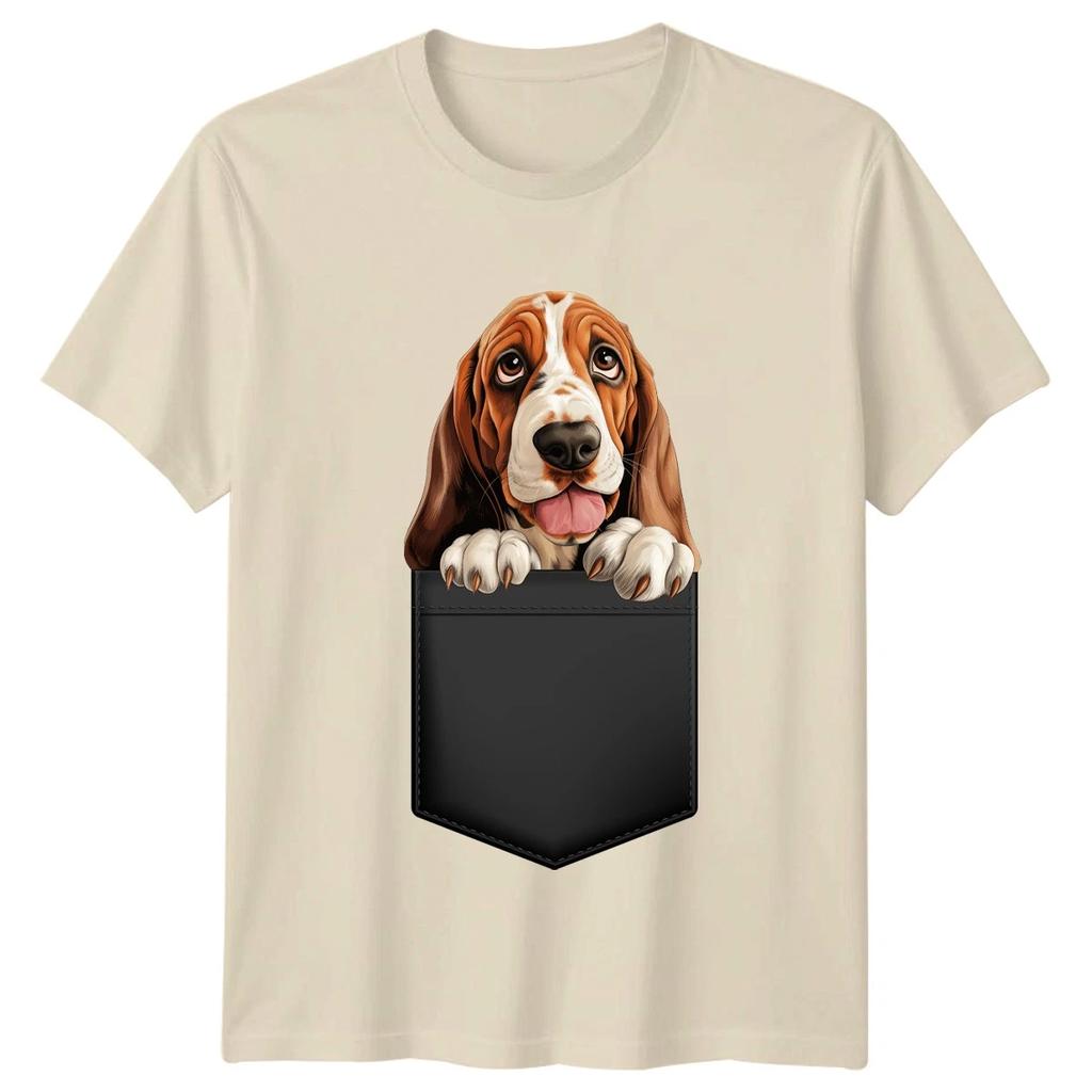 Cani Animale Cane Beagle Animale Domestico Cucciolo Colore Naturale Unisex Maglietta per Adulti Maglietta Regalo
