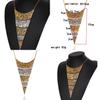 Dreieckige Vintage Elegante Halskette mit galvanisierter Legierung für Geschenk, Alltagsoutfit
