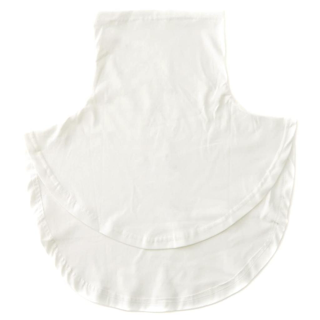 charm UV Protection Organic Cotton Turtleneck Warmer for and [Free Size/White] Shoulders, Neck, Décolleté