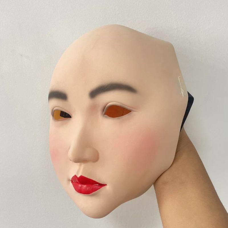 Hot Sale Half Face Beauty Latex Mask Halloween Party Cosplay Accessory for Women