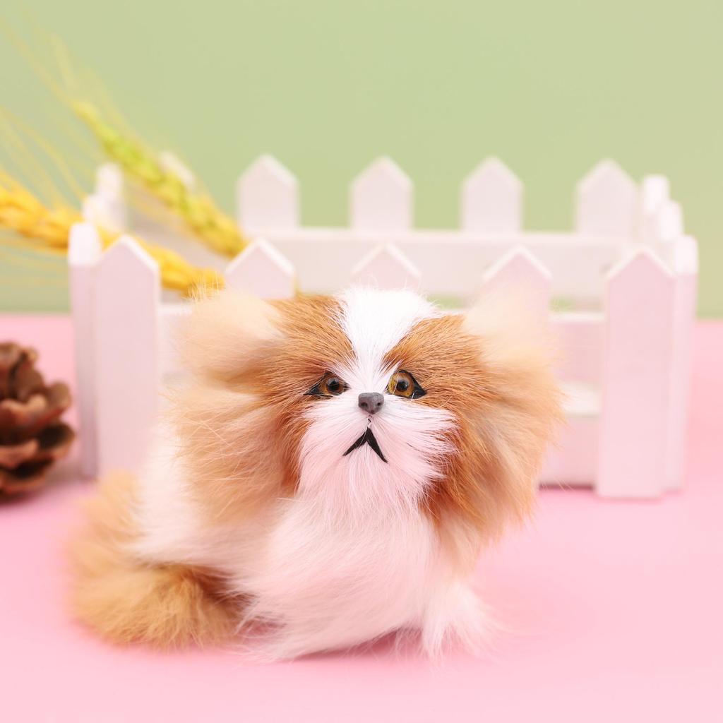 Ornament Coș Câine de Pluș Lătrător: Artizanat din Ratan cu Flori Făcut Manual