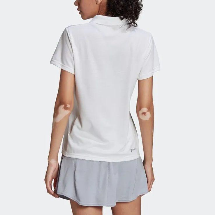 Adidas Polo Shirts Women's White Moderate Straight Fit HC2718
