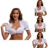 The Munich Oktoberfest Costume White Polyester Traditional Dress For Women
