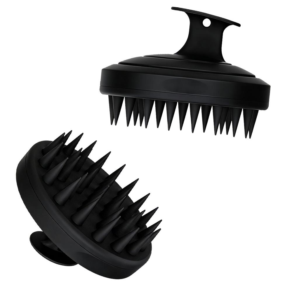 Handheld Silicone Scalp Massager Brush with Soft Bristles