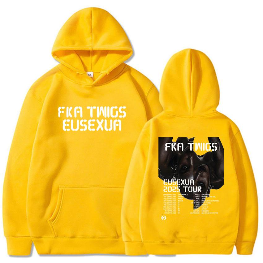 FKA Twigs Eusexua Tour Felpe con Cappuccio Manica Lunga con Cappuccio Felpe da Donna Streetwear Unisex Comode Sudaderas Stampa