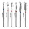 6pcs Nail Dill Bits Diamond Milling Cutter for Manicure 3/32" Burr Electric Nail File Cuticle Remover Tool