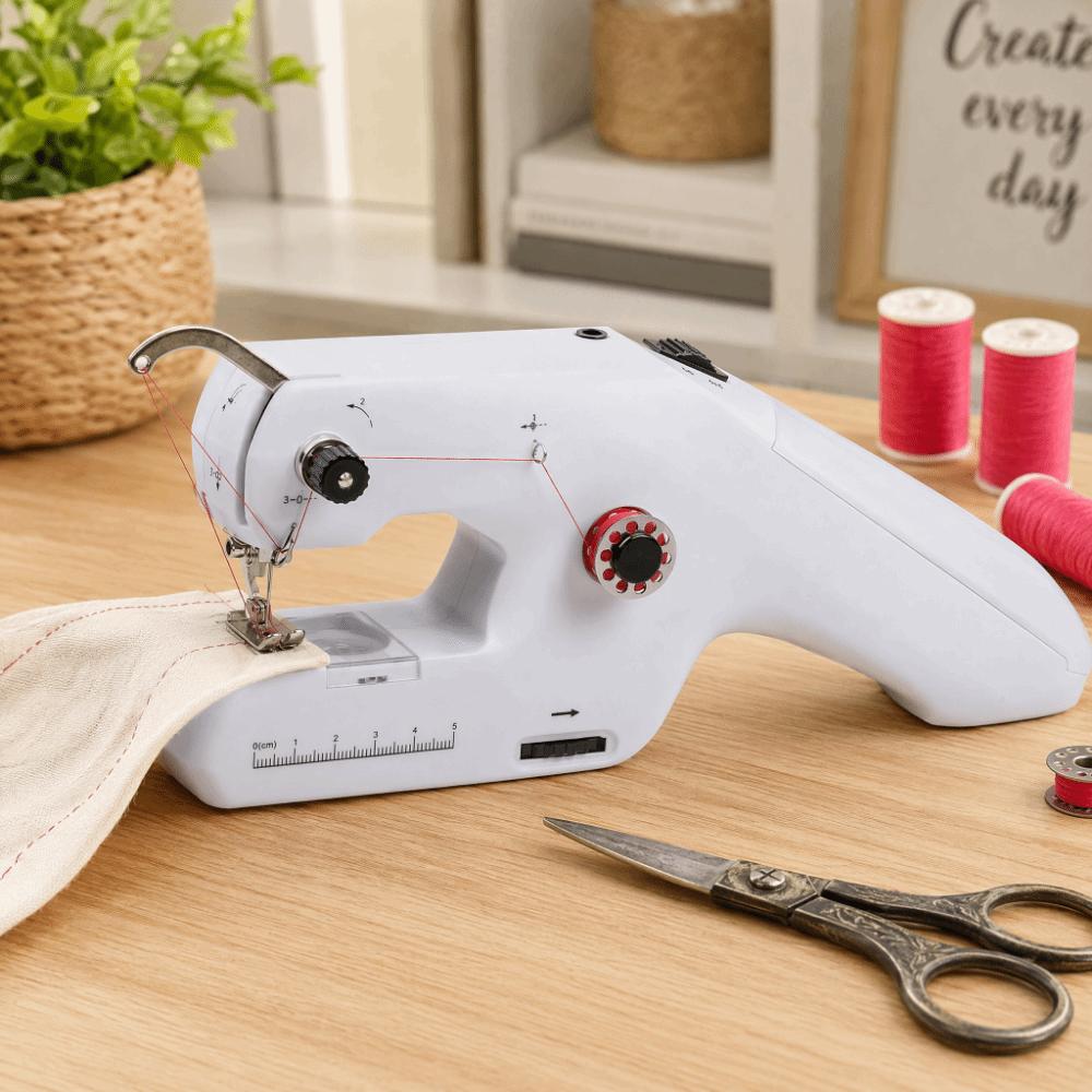 Electric Handheld Sewing Machine Dual Line USB Rechargeable Mini Sewing Machine Sturdy Easy To Operate Small Sewing Machine