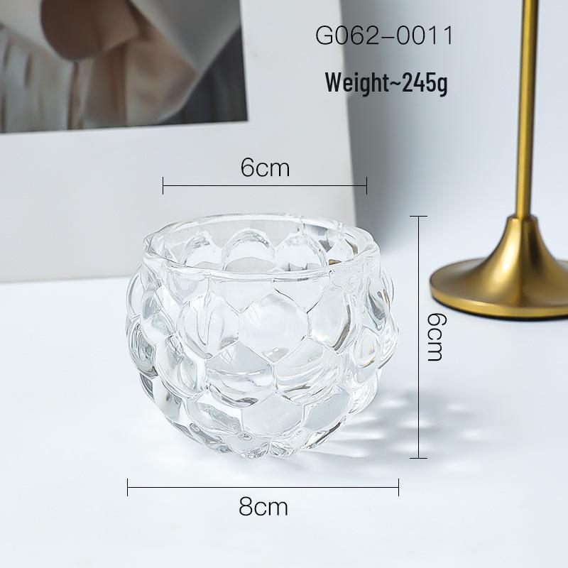 Nordic Glass Candlestick - Elegant Tea Light Holder for Weddings & Home Decor