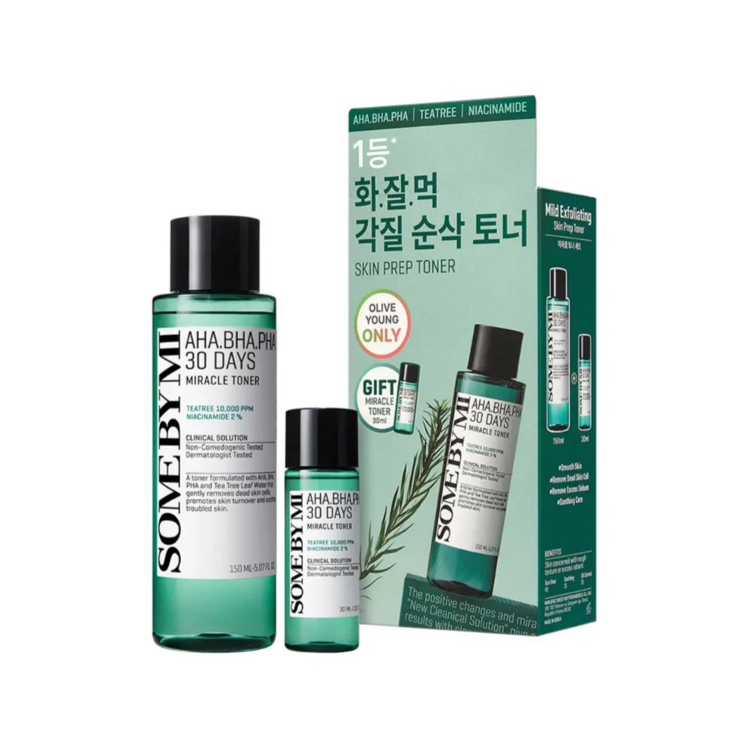 

Some By Mi AHA BHA PHA 30 Days Miracle Toner Set (150ml + 30ml) – Exfoliating & Pore-Clearing Toner Duo