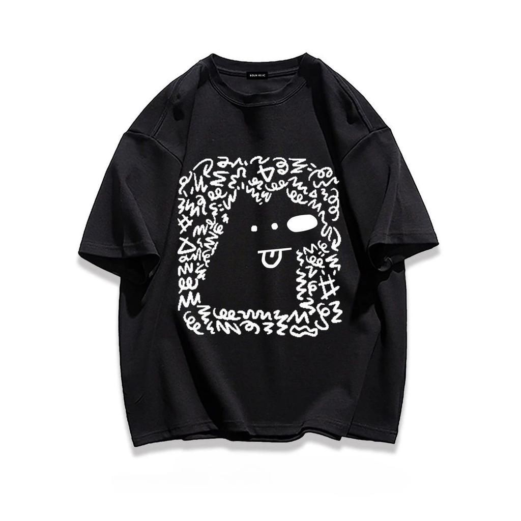 Sense Dog Printed Shortsleeved Tshirt Street American Yk Design Women Summer Short Sleeve Top Women Clothes