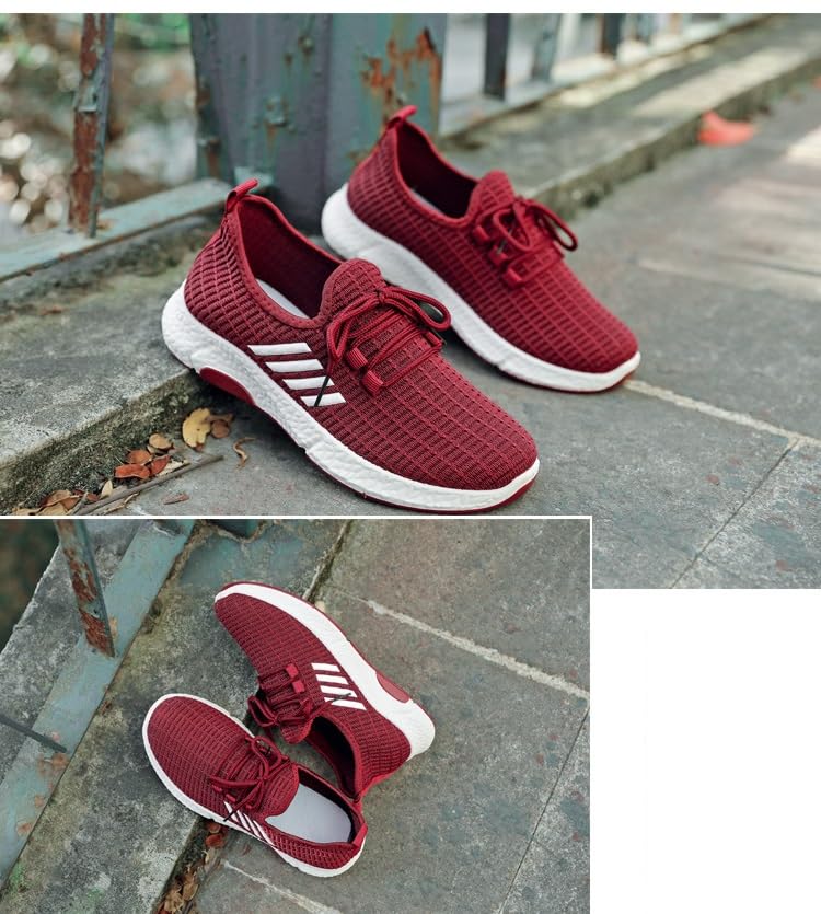 Relica Lightweight Casual Walking Shoes with Comfortable Thick Nurse Sports Gym Wide Korean Black Sizes Lace-Up Design, Sole, Leg-Sculpting Sneakers,
