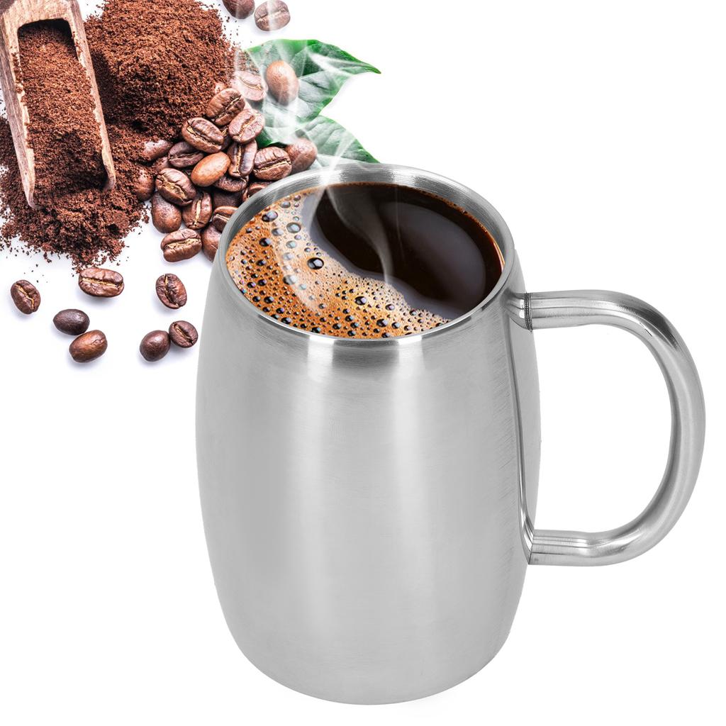 400ml Stainless Steel Beer Mug with Handle Coffee Mugs Milk Tea Cup Gift Drinkware for Office