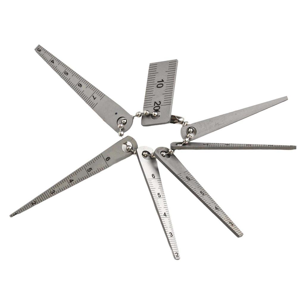 3710 6+20mm Gap Gauge Set Pocket Small Ruler Set Tapered Ruler 1 To 5 To 5.5 To 6 To 6.5 To 7.5 Small Size Light Weight Clear