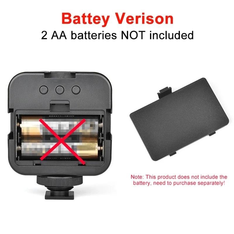 New Rechargeable 6111K LED Video Light Mini Camera Light Fill Lamp Portable Photography Lighting for Vlog Live Streaming DSLR