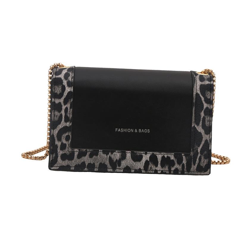Fashion Small Square Bag Autumn Simple Fashion Handbag Messenger Bag Leopard Print Chain Shoulder Bag