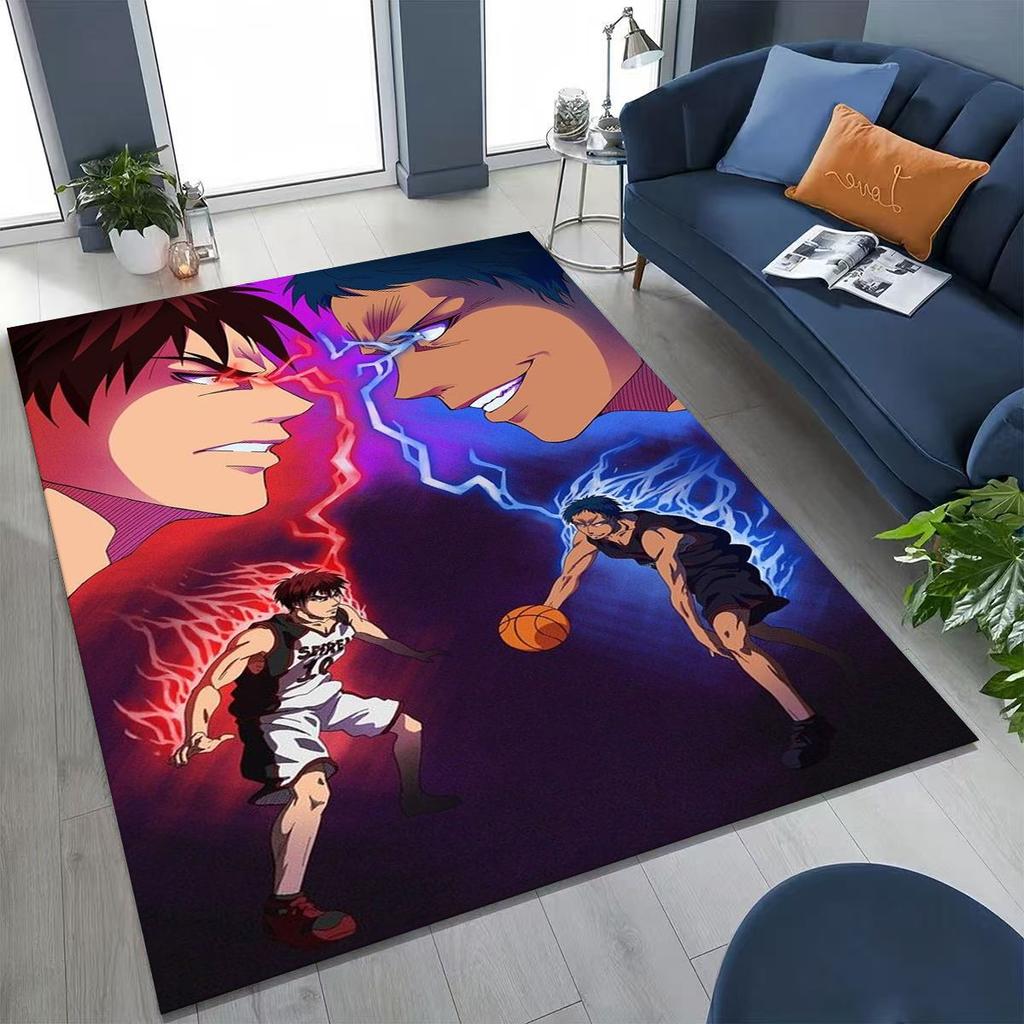 Anime Kuroko's Basketball Cartoon Art Carpet Rug for Bedroom Living Room Sofa Home Doormat Decor,Large Kid Non-slip Floor Mat