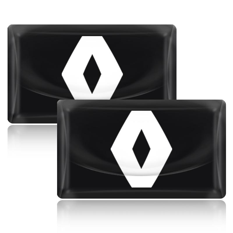 Carbon Fiber Steering Wheel Car Logo Emblem 3D Stickers For Renault Dacia Koleos Clio Laguna 2 Megane 2 3 Duster Logan Captur