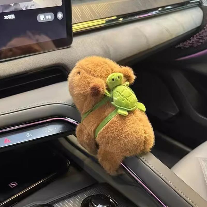 Cute Capybara Slap Bralets Stuffed Animal Capybara Doll Huggers Snap Ring Band Plush Toy Wrist with Turtle Kid Toy Gift