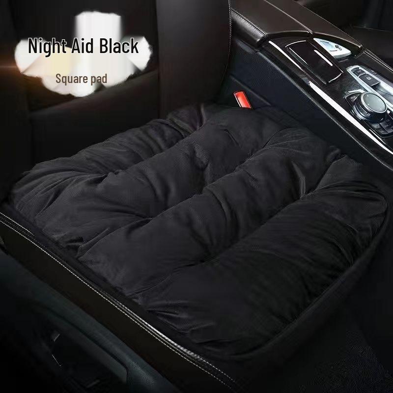 Winter Plush Car Seat Cushion, Single Piece, Non-Backrest, Soft Three-Piece Set for Rear Seat Warmth.