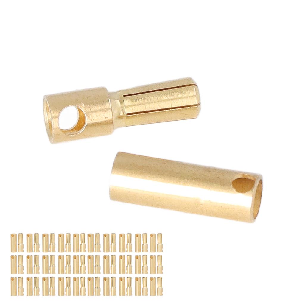 30 Sets Battery Connectors Gold Plated Brass Battery Power Connection Male Female Plug Kit