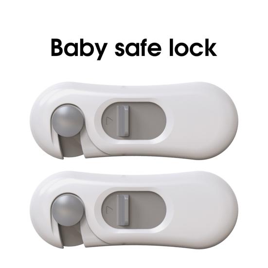 1 Set Baby-Sicherheitsschloss, stanzfrei, selbstklebend, drehbar, für Baby-Proofing, Schrank, Kühlschrank, Sicherheitsriegel, Heimversorgung