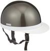 Bike Parts Center Helmet Half White Brim Gunmetal Free Size (Head Circumference 57cm~59cm) 7103